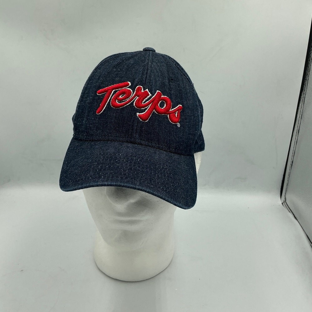Zephyr Hat Maryland Terrapins 7 1/8 Blue Denim Terps Embroidered Fitted Cap NCAA